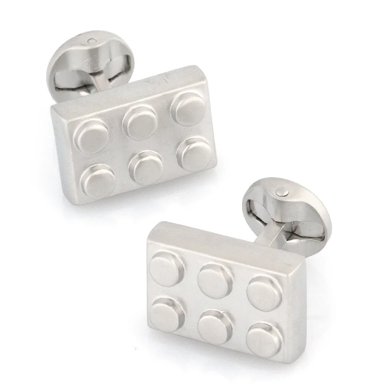 Silver Building Block Cufflinks