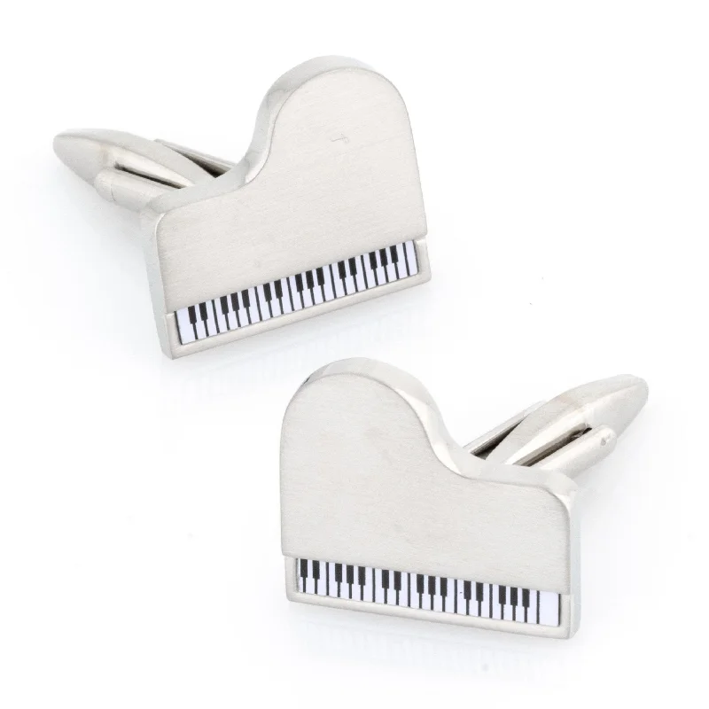 Silver Piano Cufflinks