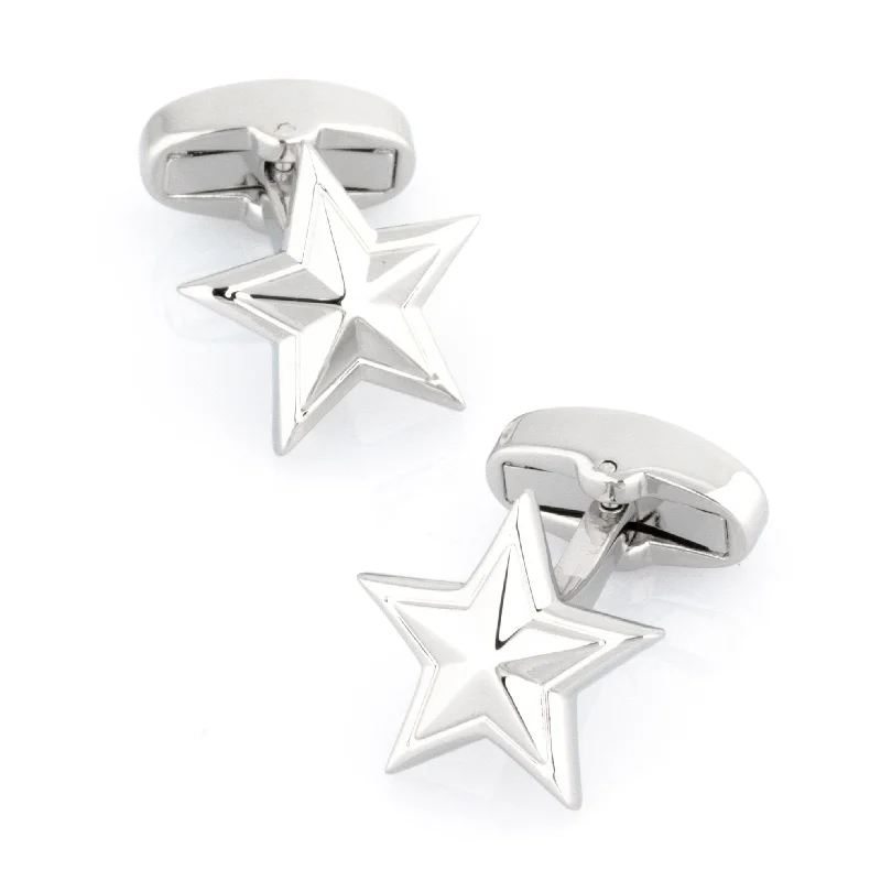 Silver Star Cufflinks