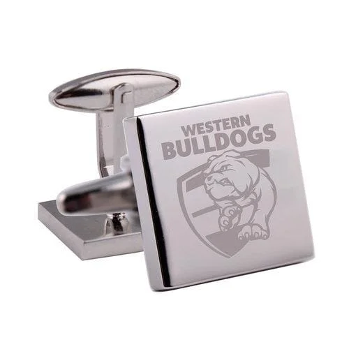 Silver Western Bulldogs AFL Cufflinks