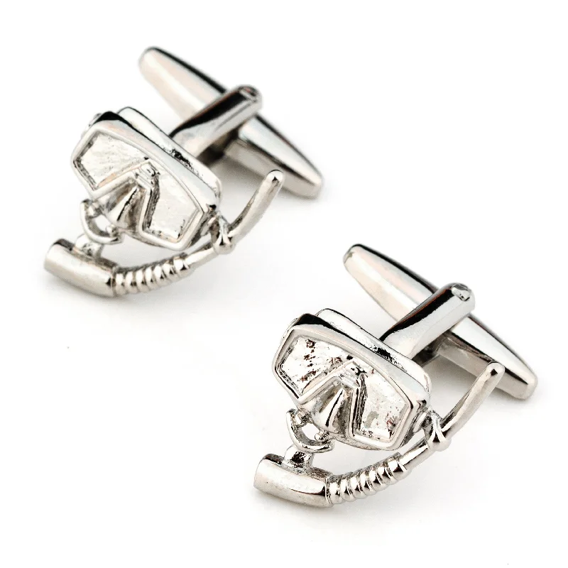 Snorkelling Mask Cufflinks Silver