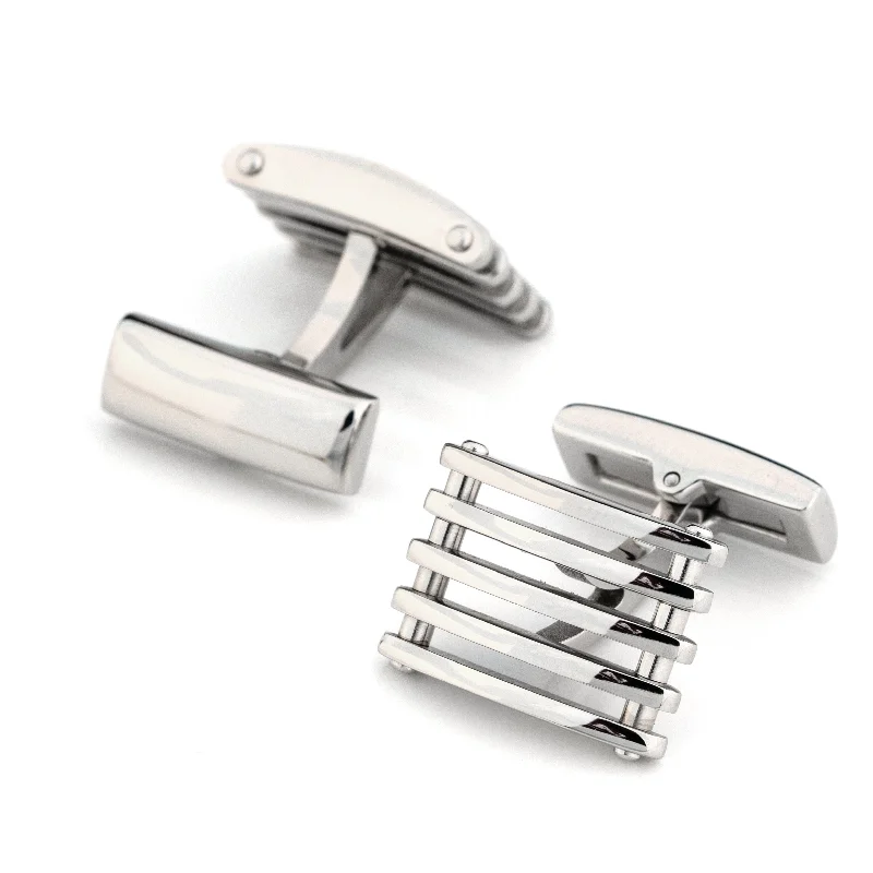 Steel Bar Cufflinks