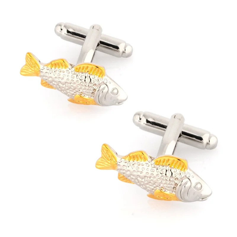 Two Tone Carp Fish Cufflinks